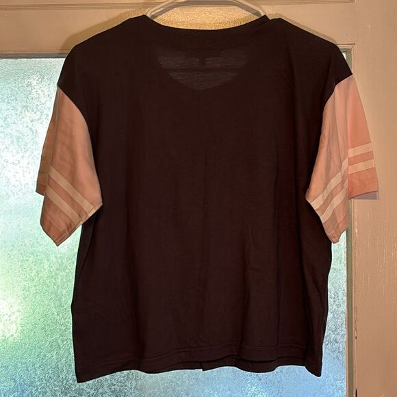 Love & Lazy Days Women’s Gray and Light Pink LOVE Athletic Style Crop Top Size M - Picture 6 of 6